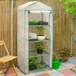 Drivhus / Miniväxthus med 4 hyllplan 69x49x160 cm